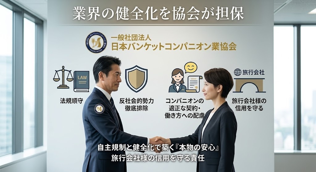 業界の健全化を協会が担保 — コンプライアンス・誠実性