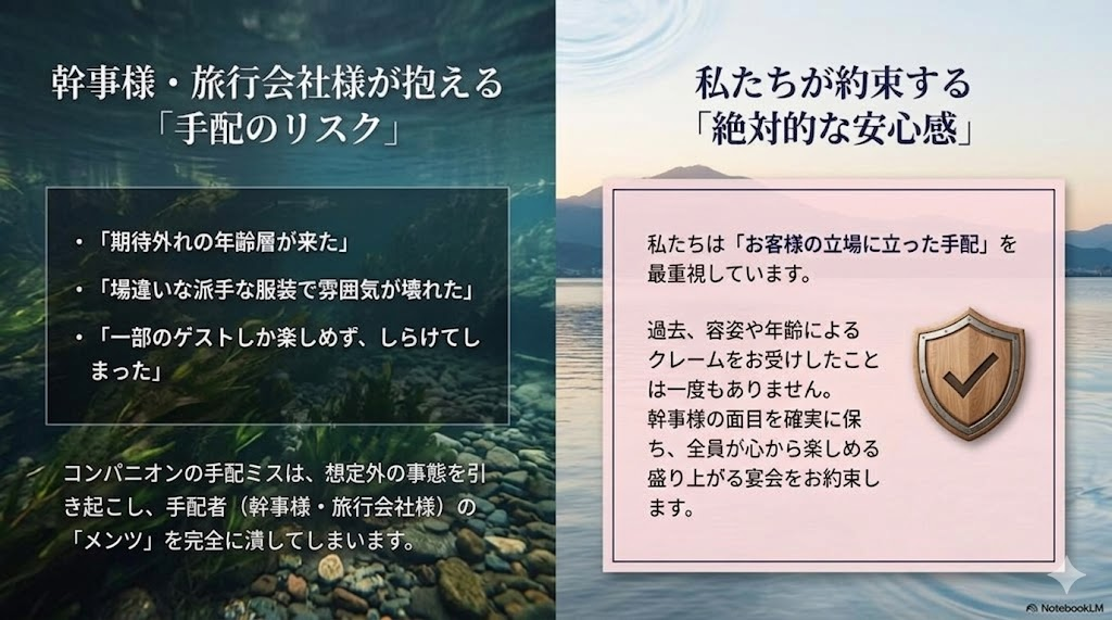 安心の手配実績