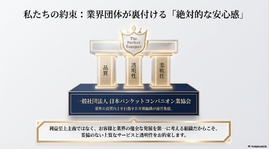 私たちの約束・日本バンケットコンパニオン業協会加盟